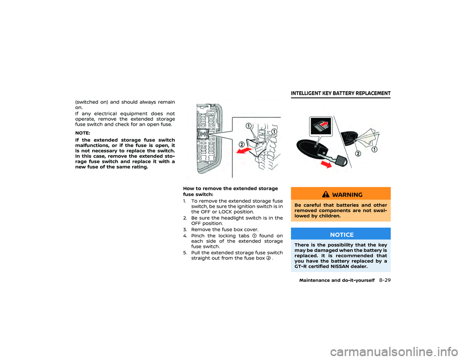 NISSAN GT-R 2019  Owners Manual Other supplemental front air bag
precautions 
