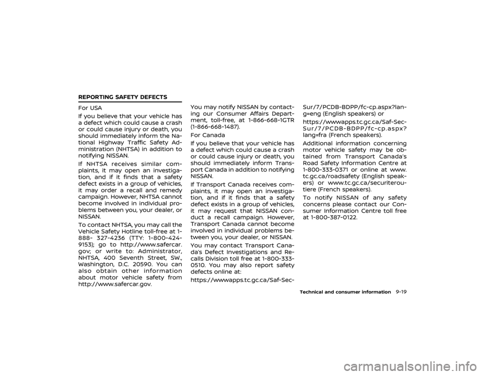 NISSAN GT-R 2019  Owners Manual 
