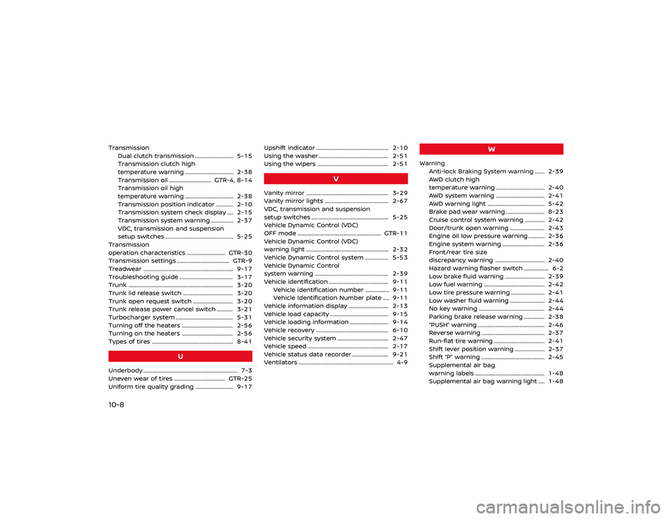 NISSAN GT-R 2019  Owners Manual 
