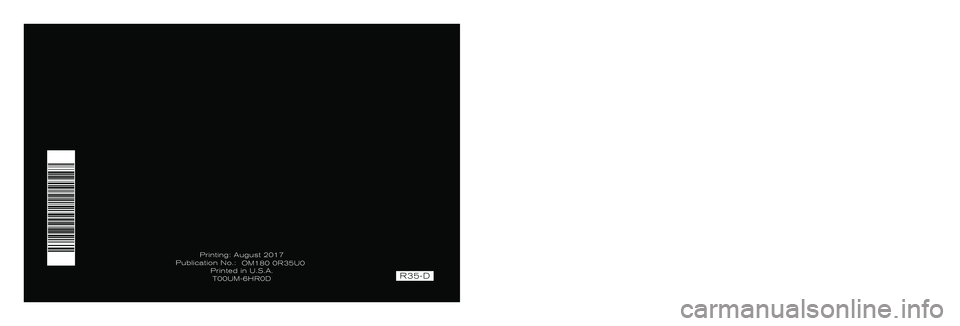 NISSAN GT-R 2018 Owners Manual NISSAN GT-R 2018 Owners Manual