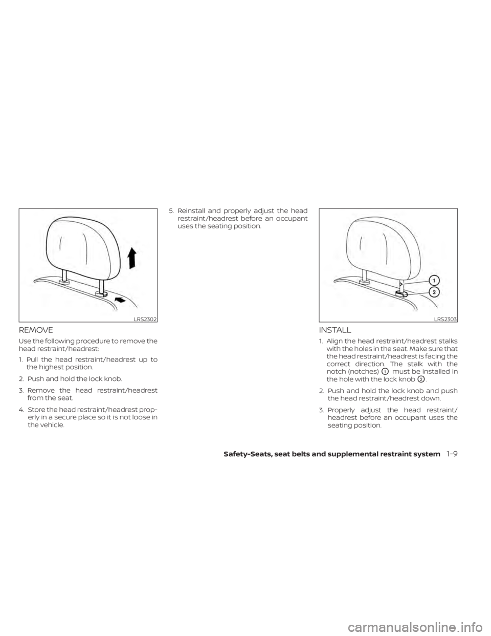 NISSAN NV200 2021 Owners Manual LRS2302LRS2303 