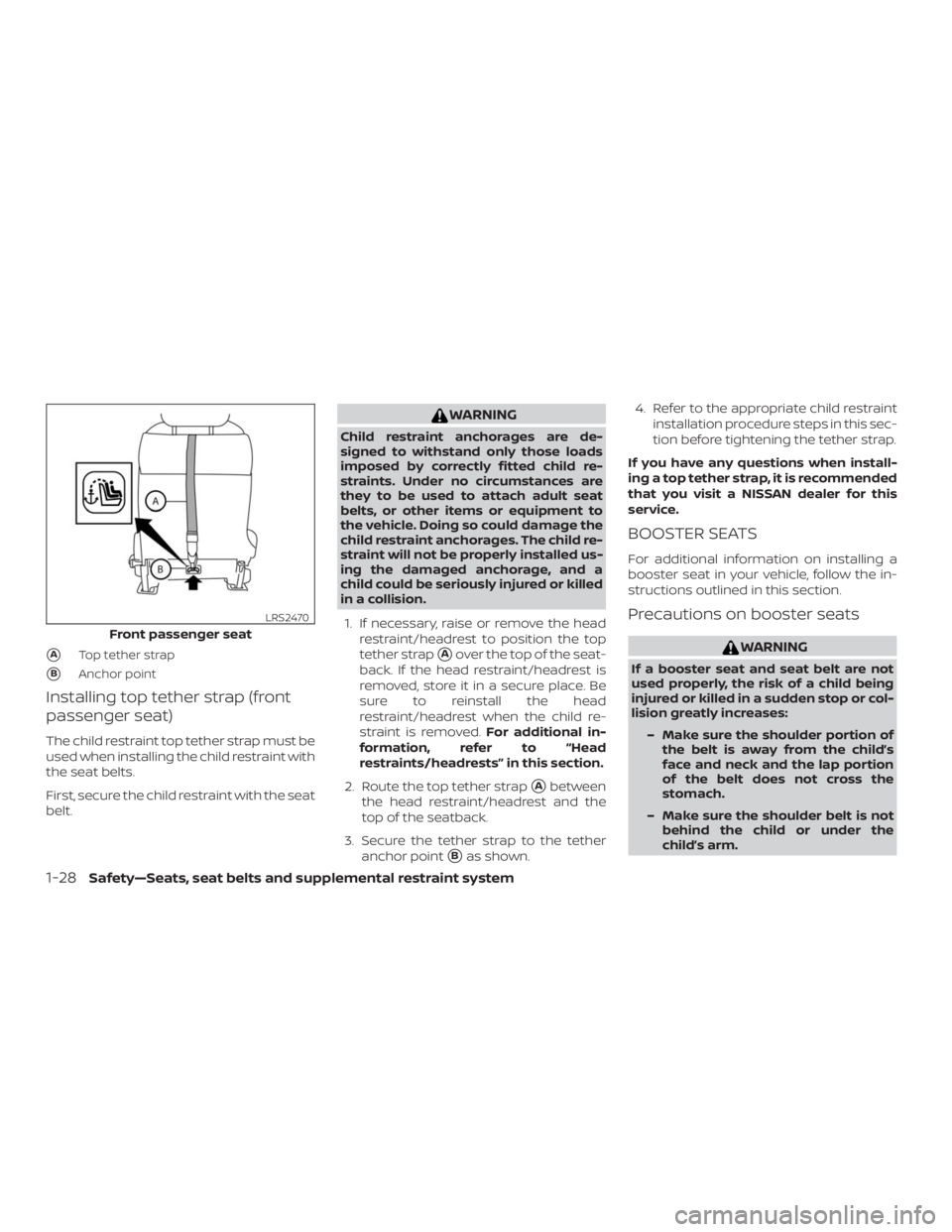 NISSAN NV200 2019 Service Manual Front passenger seat 