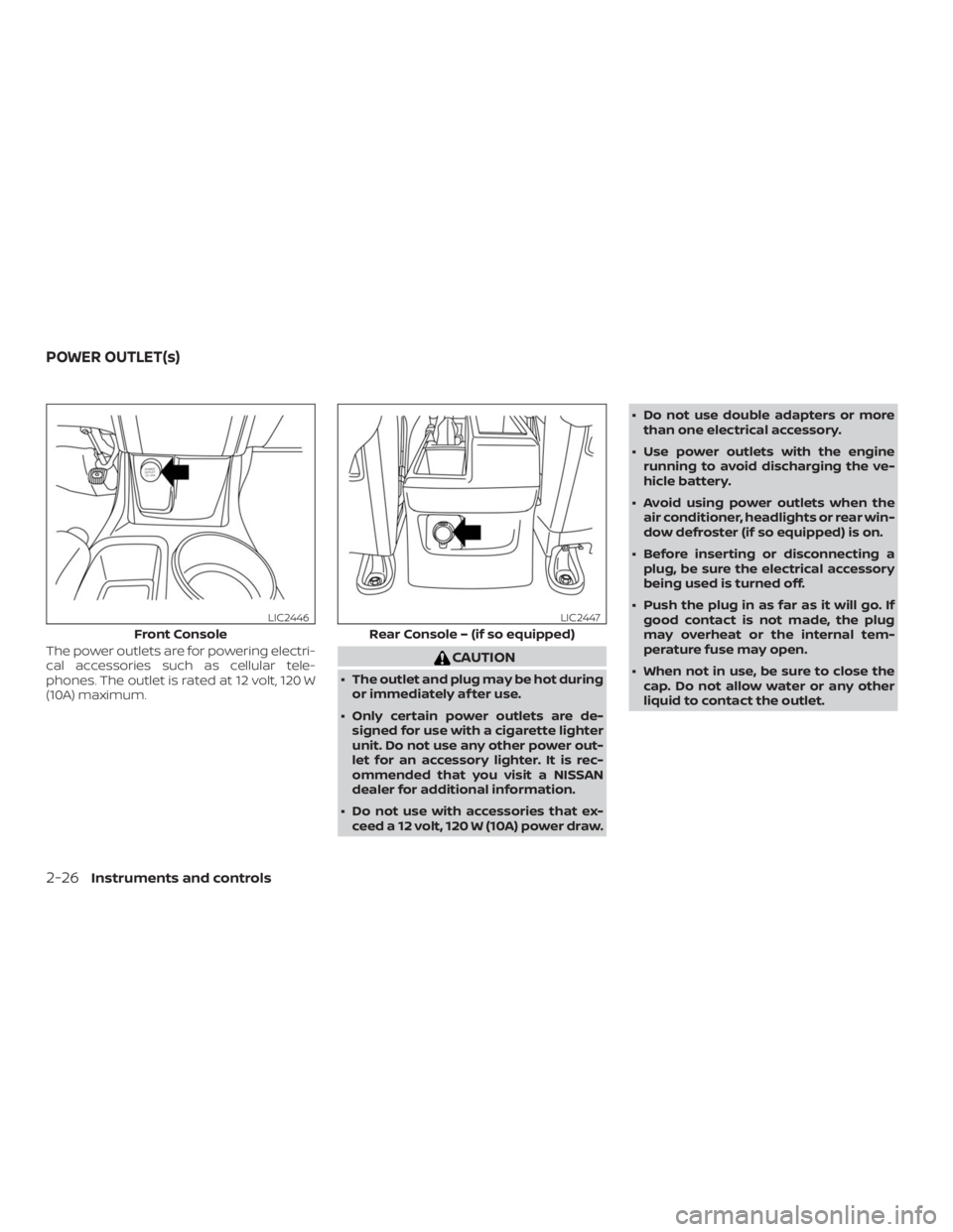 NISSAN NV200 2019  Owners Manual Front Console 