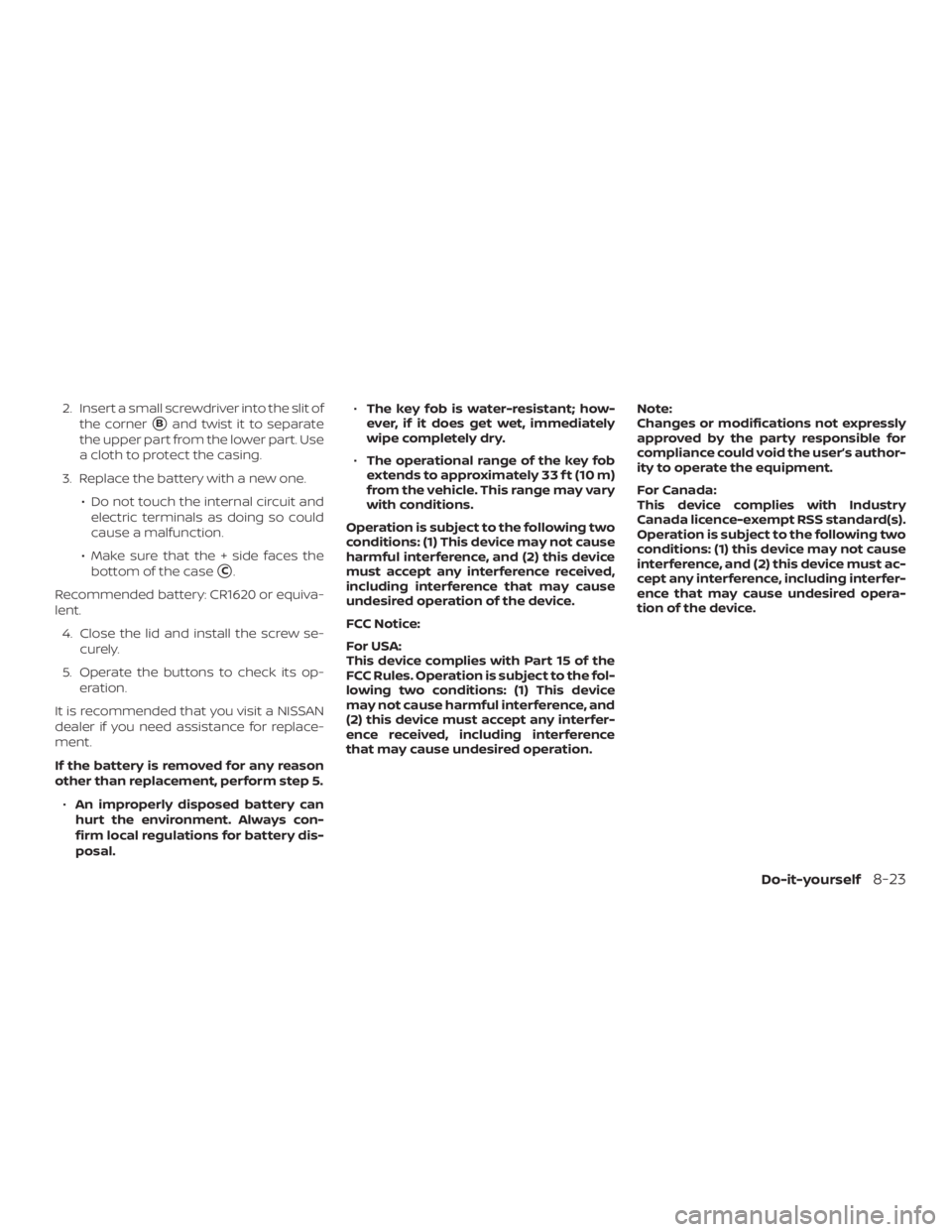 NISSAN NV200 2015  Owners Manual 