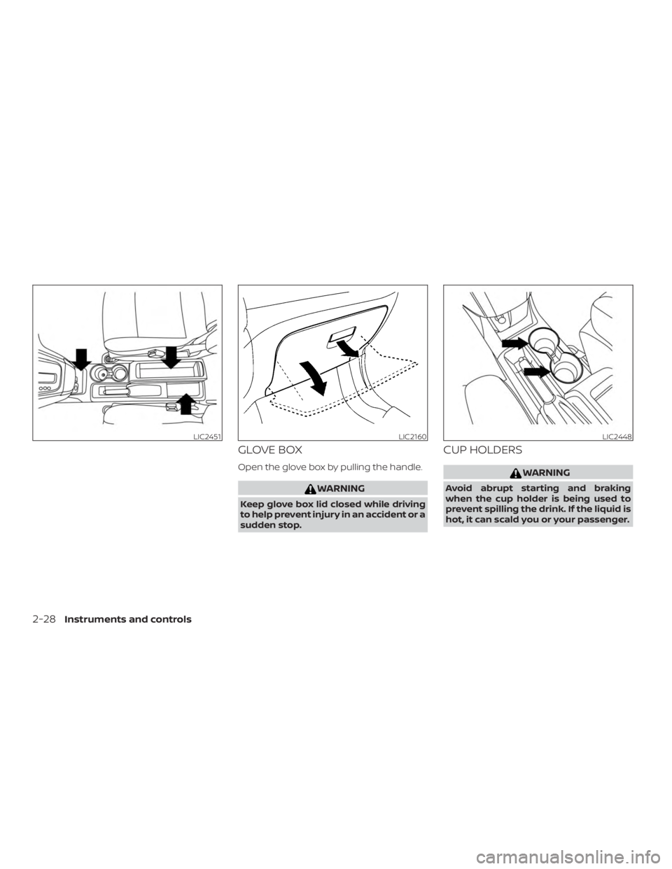 NISSAN NV200 2015  Owners Manual GLOVE BOX
Open the glove box by pulling the handle. 