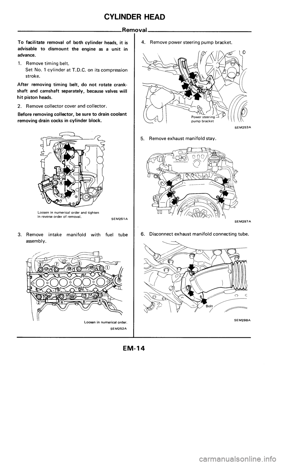 NISSAN 300ZX 1984 Z31 Engine Mechanical User Guide 