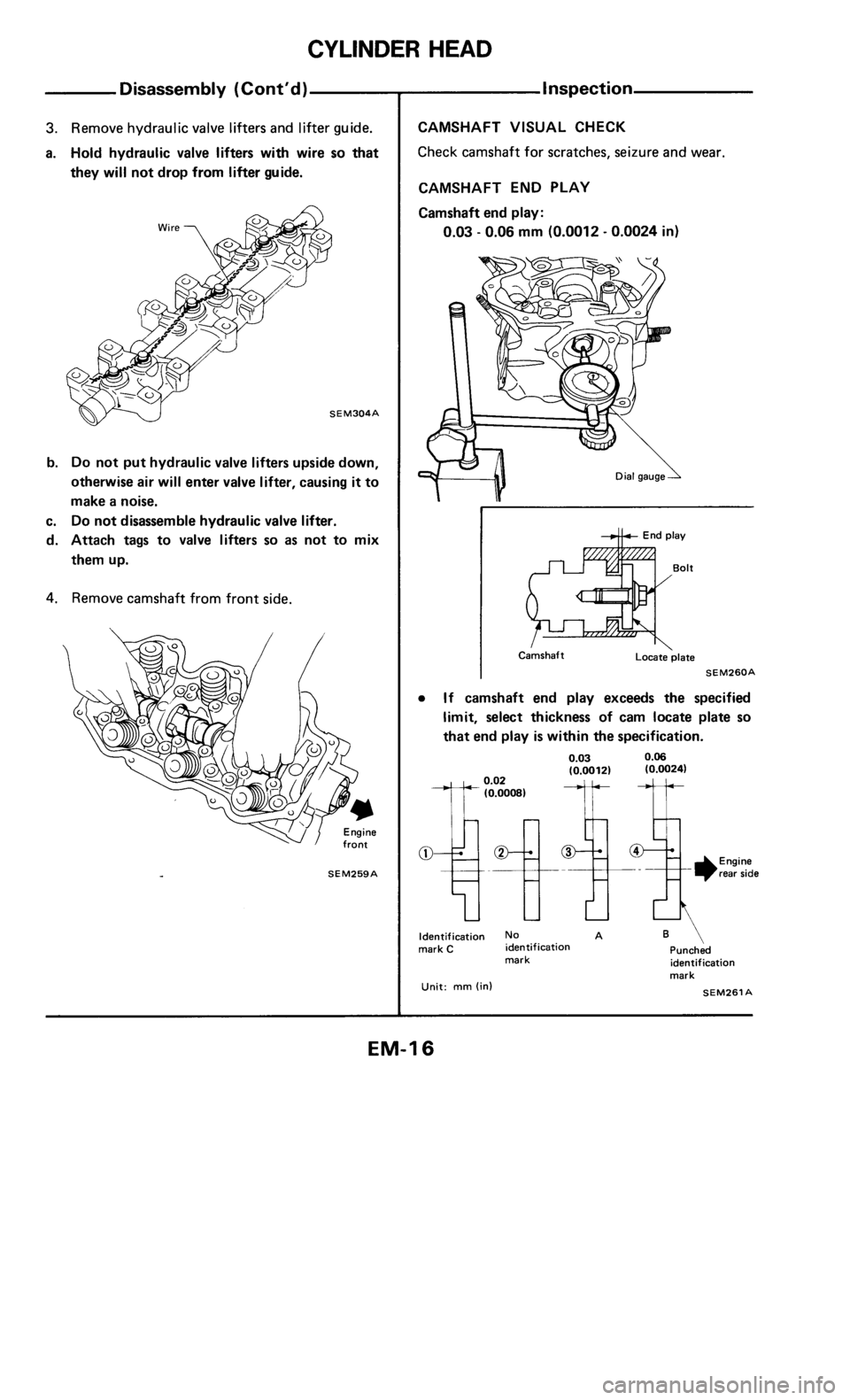 NISSAN 300ZX 1984 Z31 Engine Mechanical User Guide 