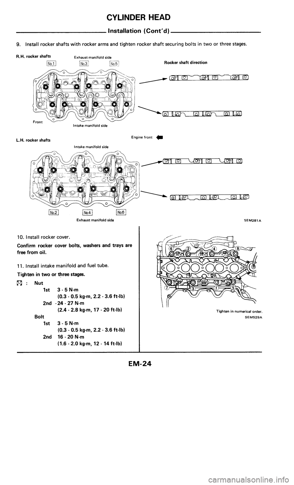 NISSAN 300ZX 1984 Z31 Engine Mechanical Owners Manual 