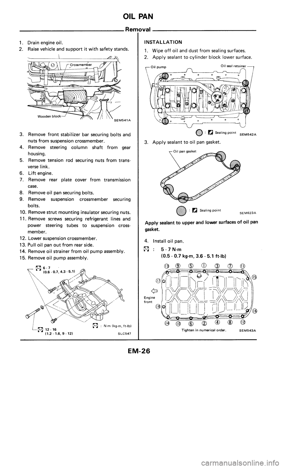 NISSAN 300ZX 1984 Z31 Engine Mechanical Owners Manual 