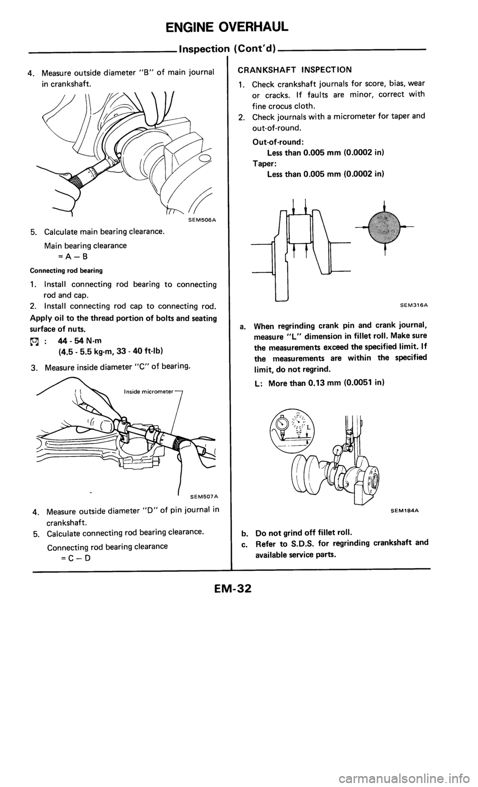 NISSAN 300ZX 1984 Z31 Engine Mechanical Owners Guide 