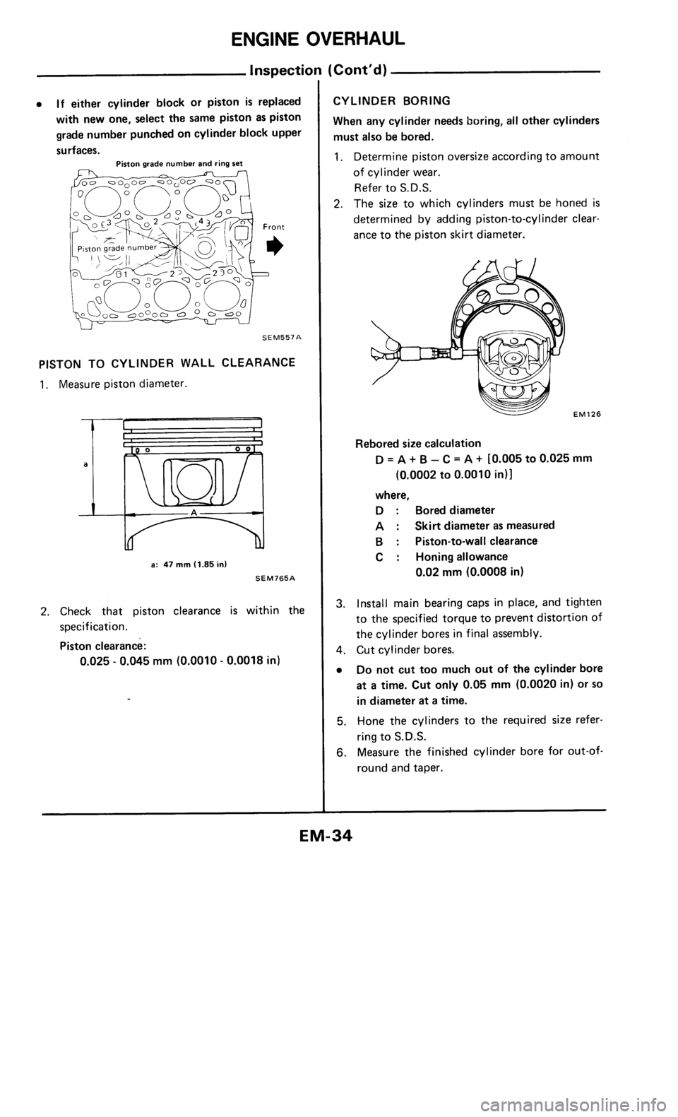 NISSAN 300ZX 1984 Z31 Engine Mechanical Owners Guide 