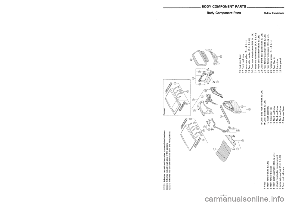 NISSAN ALMERA N15 1995 Service Manual REPLACEMENTOPERATIONS
Outer Sill
3-doorhatchback Body
Component Parts 3-doorHatchback
Service Joint
:r:
cC--:-
-:r:
.co ~
I.-
c2S
~-
$
$
'+-
$
$
0
:r:
..0
.co
000
0
0
cC
E
lo-
NISSAN ALMERA N15 1995 Service Manual REPLACEMENTOPERATIONS
Outer Sill
3-doorhatchback Body
Component Parts 3-doorHatchback
Service Joint
:r:
cC--:-
-:r:
.co ~
I.-
c2S
~-
$
$
'+-
$
$
0
:r:
..0
.co
000
0
0
cC
E
lo-
