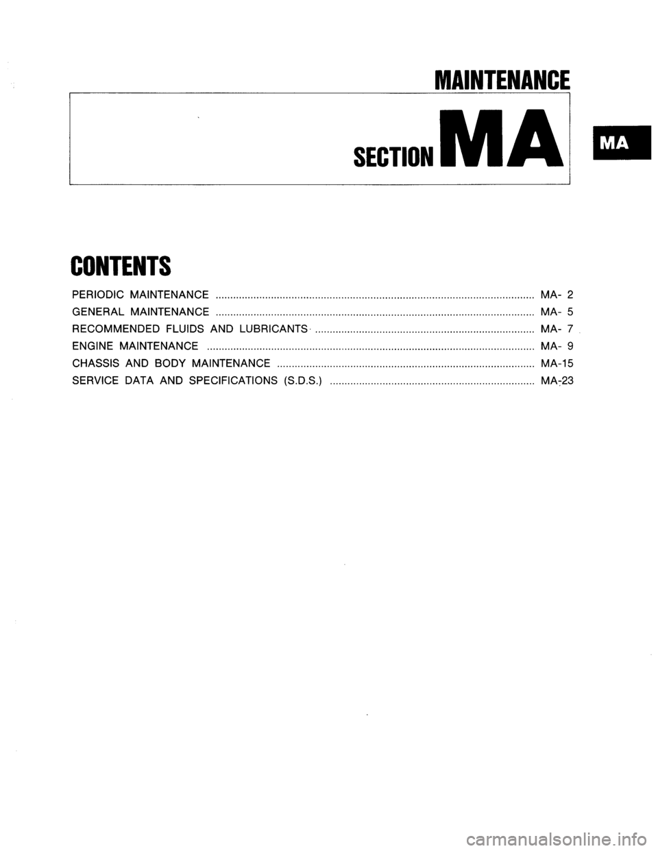 NISSAN AXXESS 1990 Service Owners Manual NISSAN AXXESS 1990 Service Owners Manual