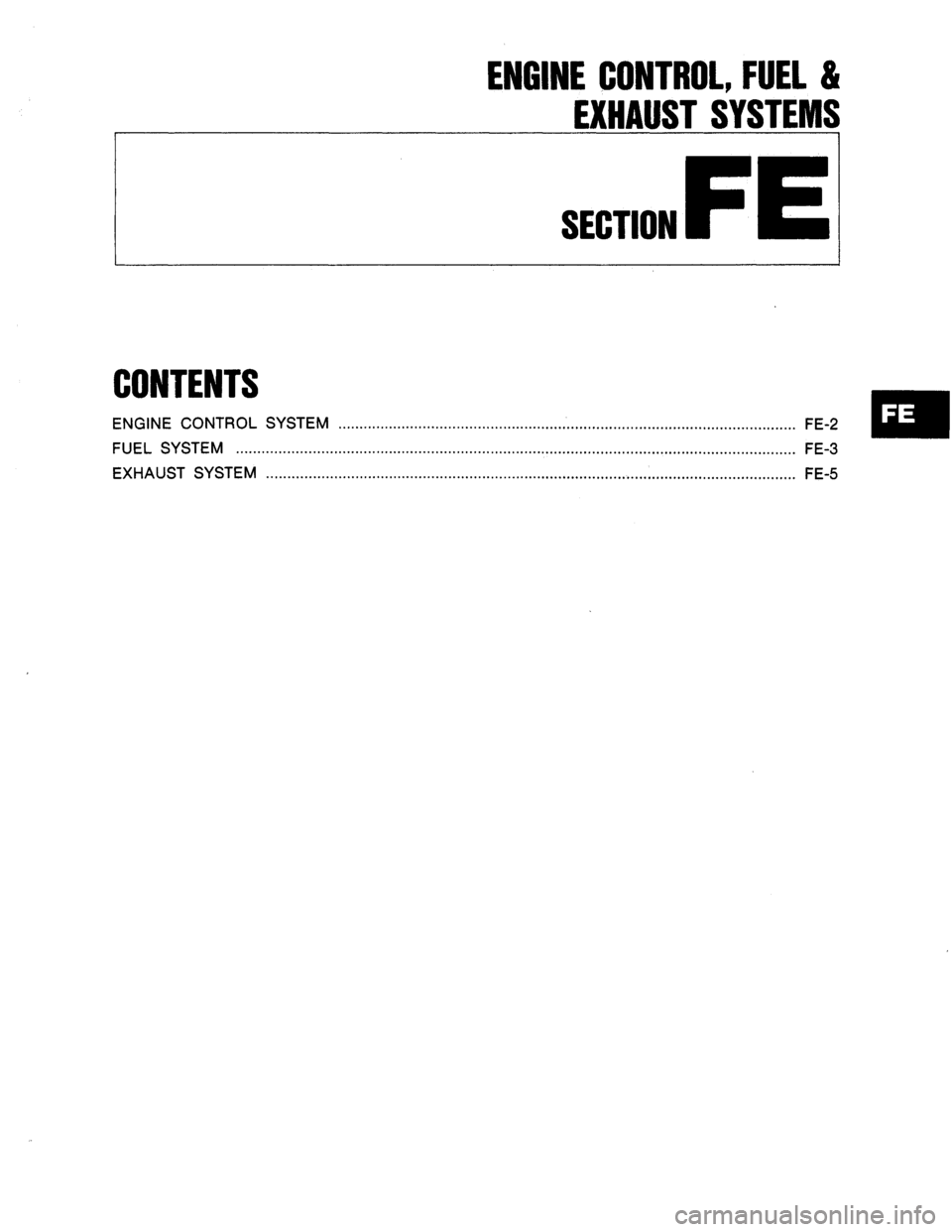 NISSAN AXXESS 1990  Service Repair Manual 