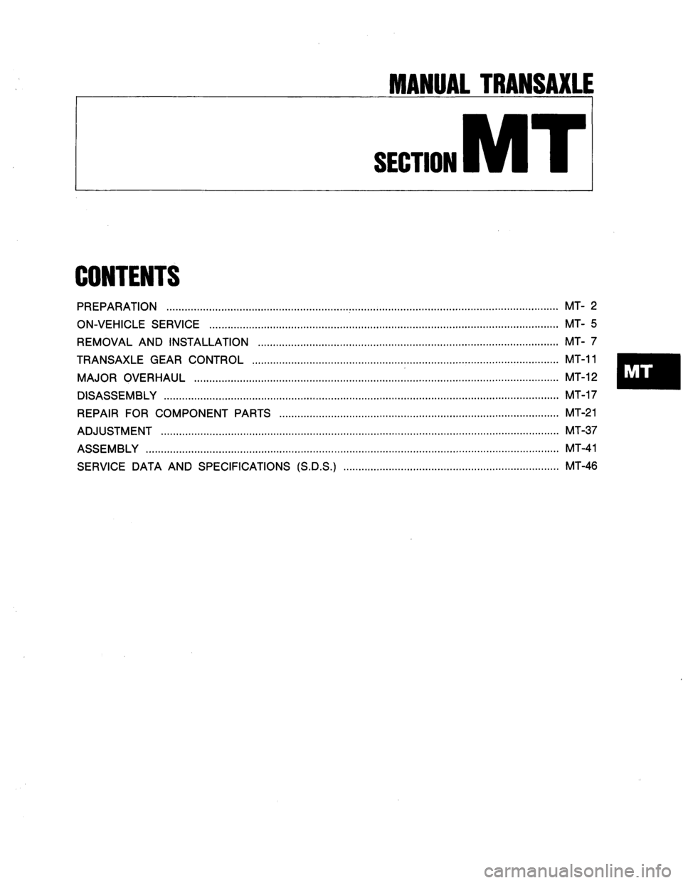 NISSAN AXXESS 1990 Service Repair Manual NISSAN AXXESS 1990 Service Repair Manual