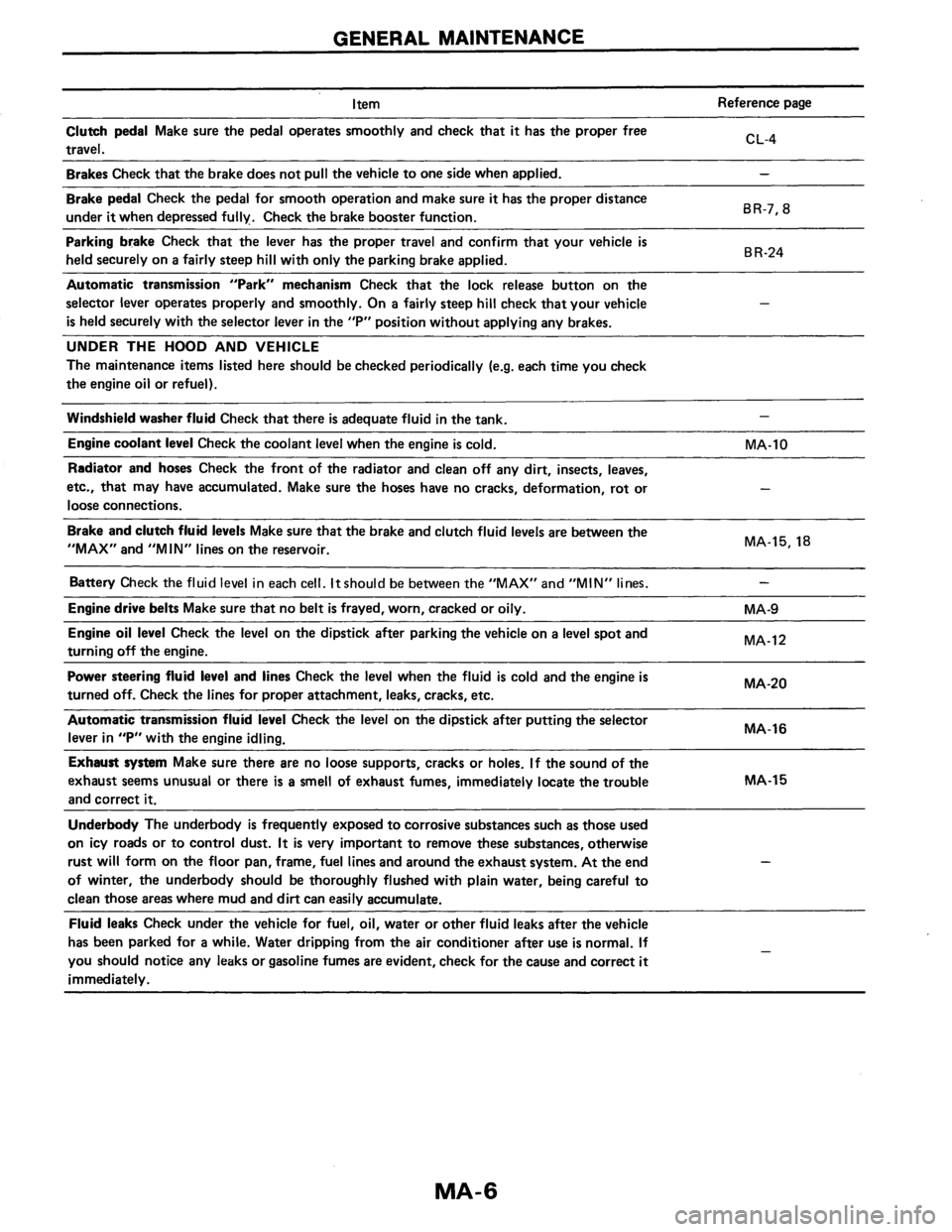 NISSAN AXXESS 1990  Service Owners Guide 
