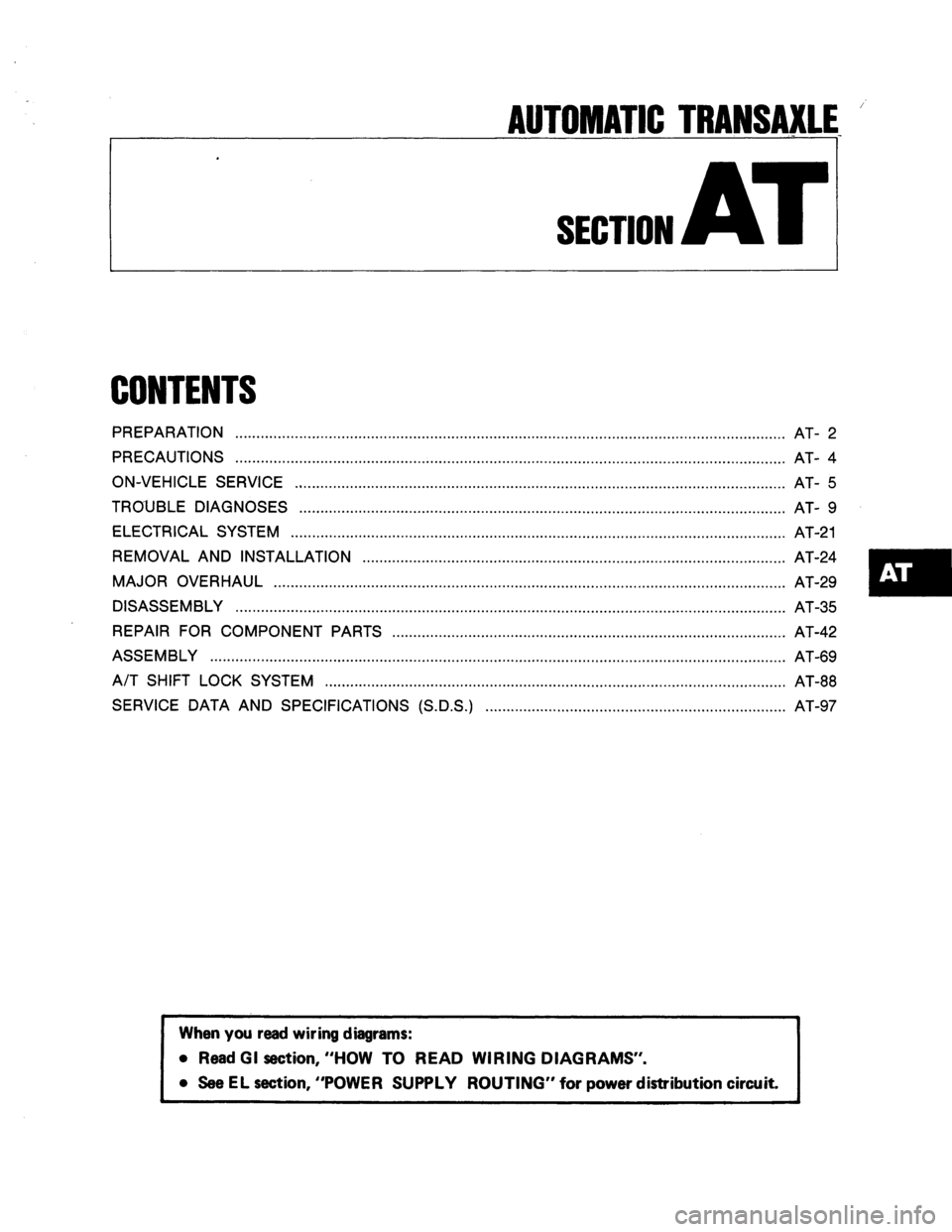 NISSAN AXXESS 1990 Service Repair Manual NISSAN AXXESS 1990 Service Repair Manual