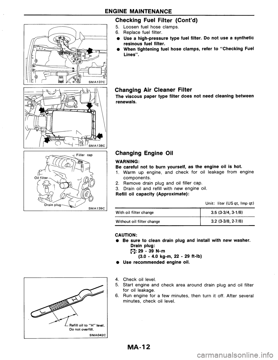 NISSAN AXXESS 1990  Service Owners Guide 