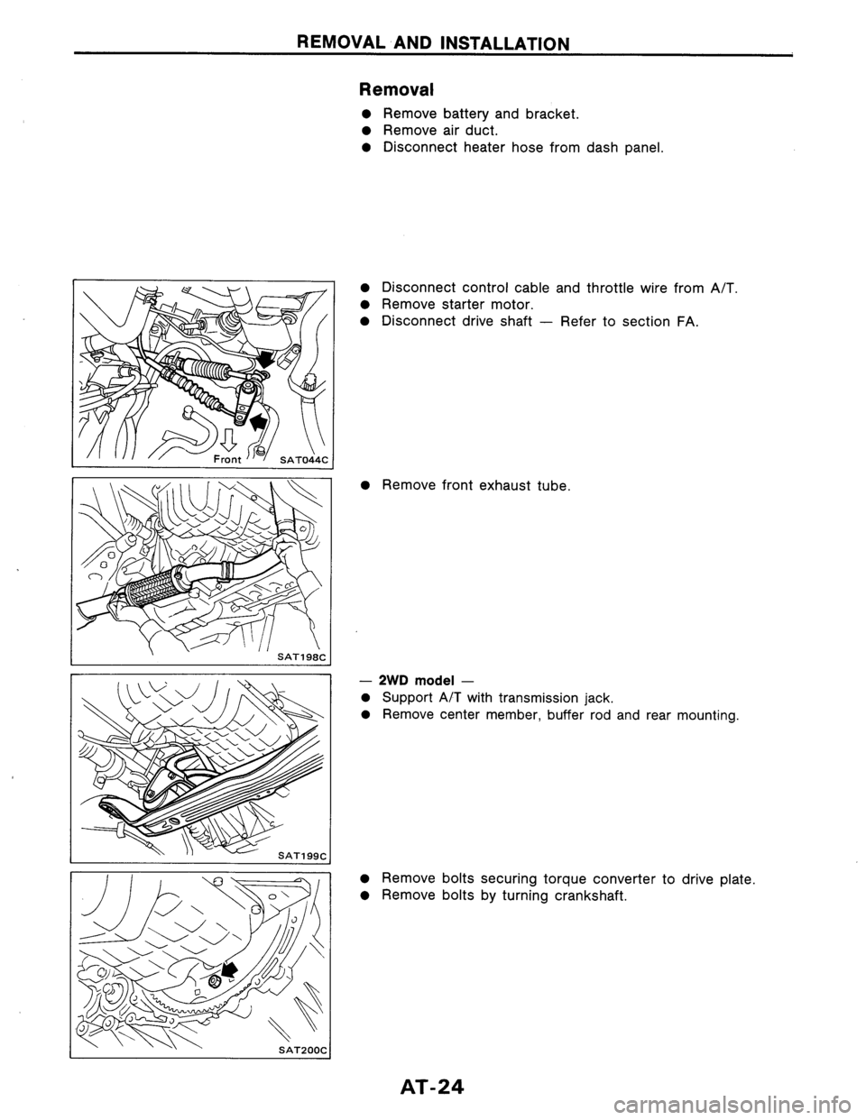 NISSAN AXXESS 1990  Service Repair Manual 