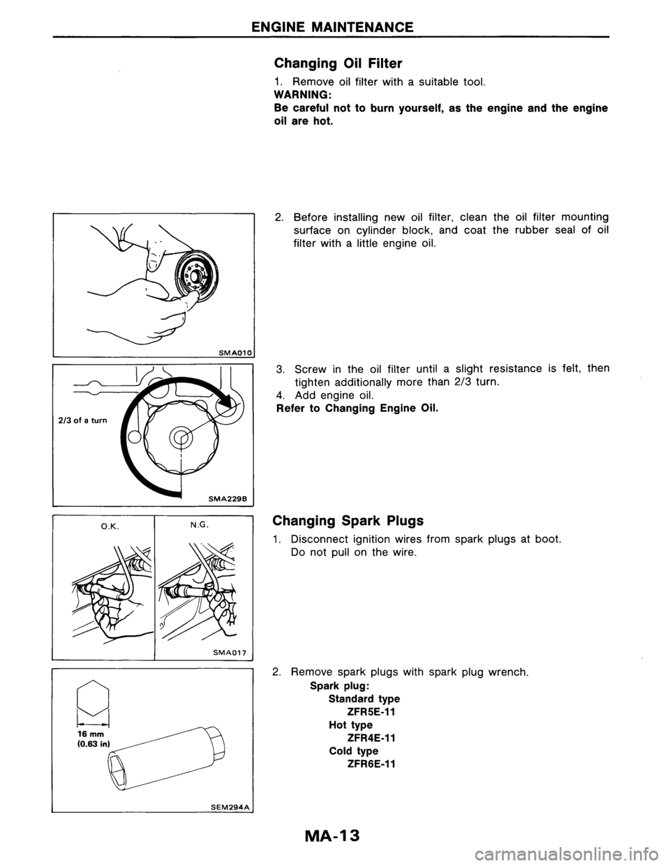 NISSAN AXXESS 1990  Service Owners Guide 