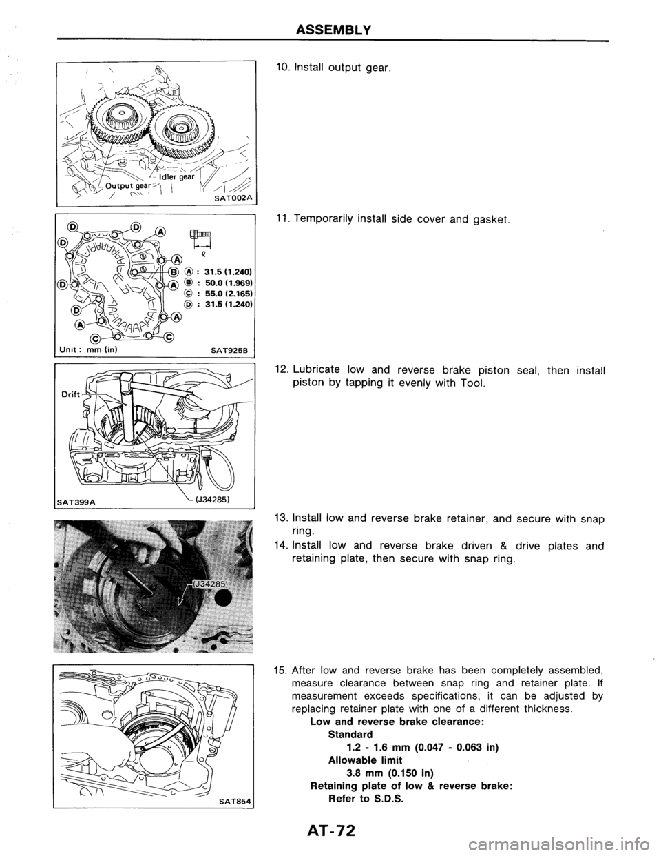 NISSAN AXXESS 1990  Service Repair Manual 