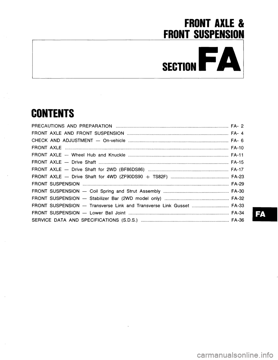 NISSAN AXXESS 1990 Service Repair Manual NISSAN AXXESS 1990 Service Repair Manual