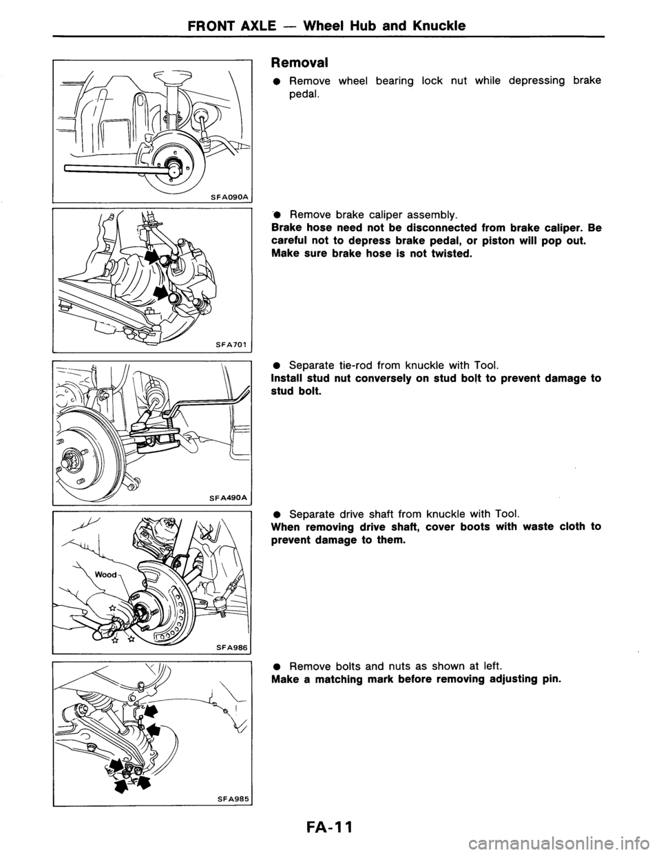 NISSAN AXXESS 1990  Service Repair Manual 