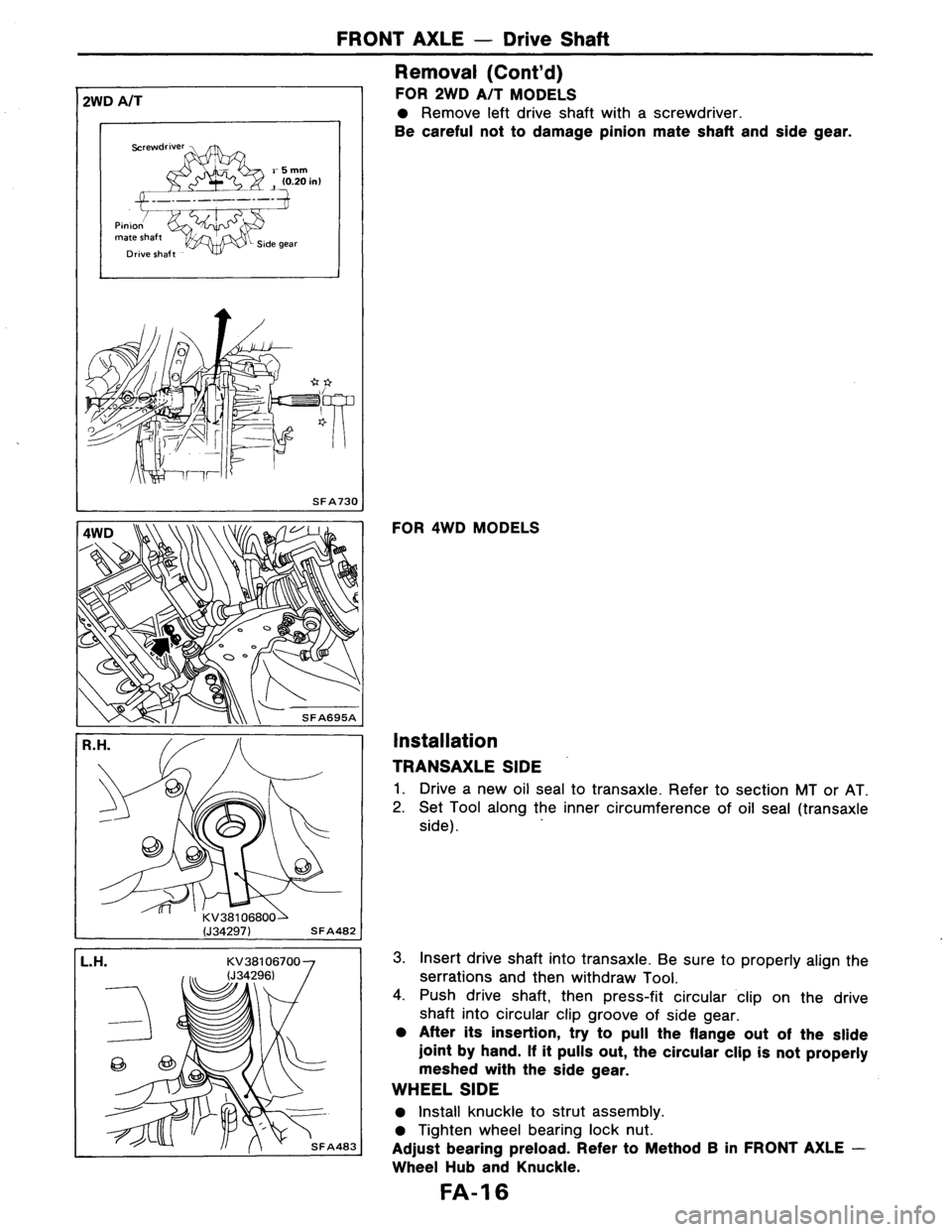 NISSAN AXXESS 1990 Service Repair Manual NISSAN AXXESS 1990 Service Repair Manual