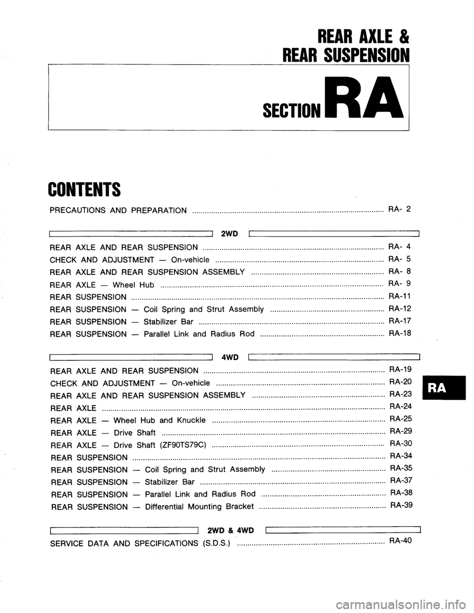 NISSAN AXXESS 1990 Service Repair Manual NISSAN AXXESS 1990 Service Repair Manual