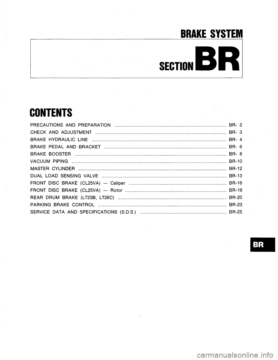 NISSAN AXXESS 1990  Service Repair Manual 