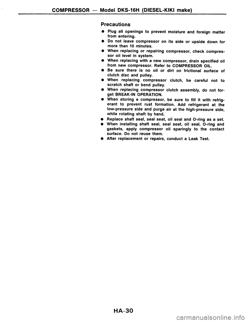 NISSAN AXXESS 1990  Service Repair Manual 
