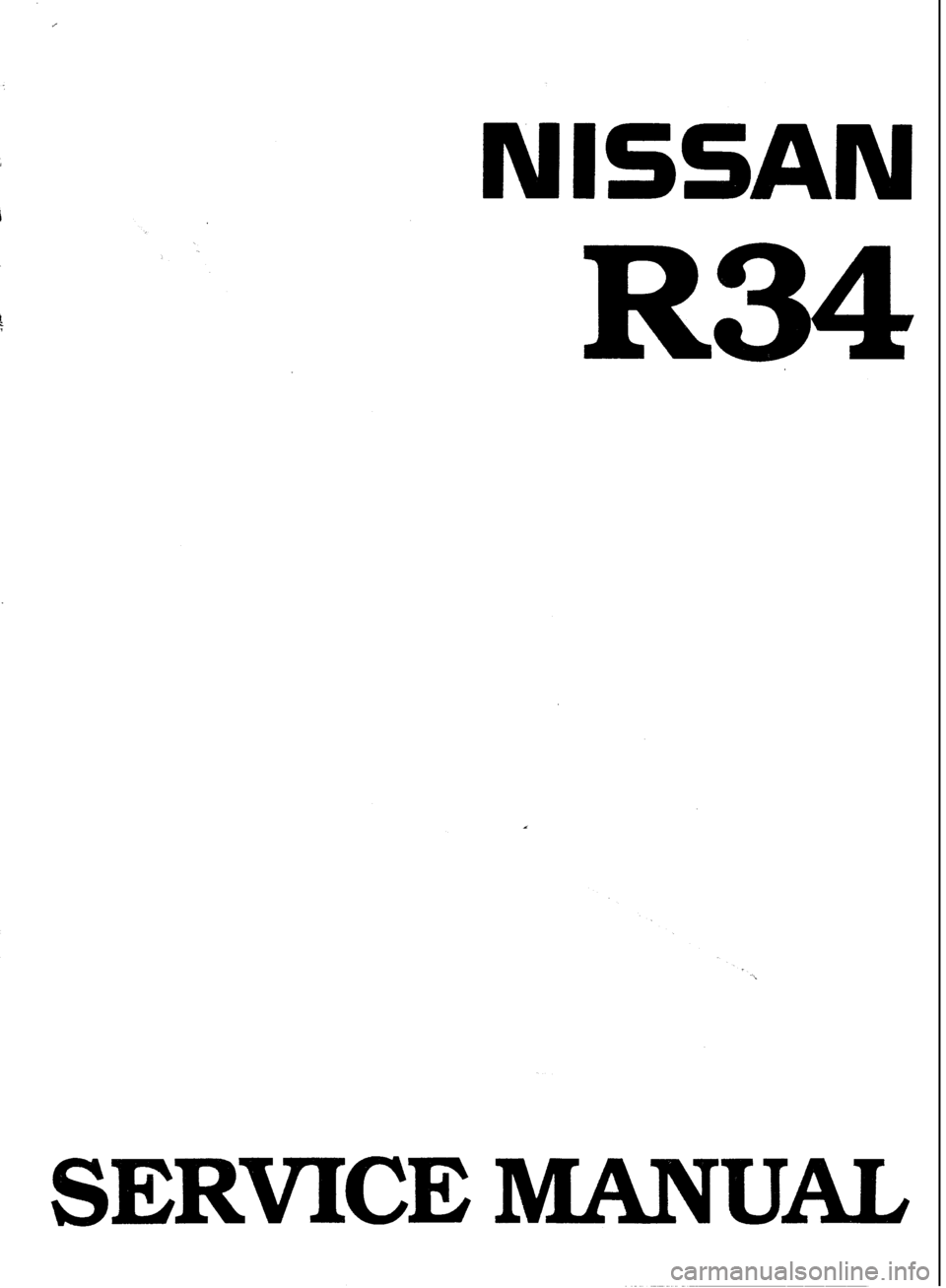 NISSAN GT-R 1998  Service Manual 
SERVICEMANUAL   