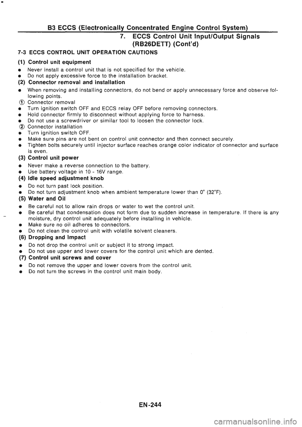 NISSAN GT-R 1989 Service Manual NISSAN GT-R 1989 Service Manual