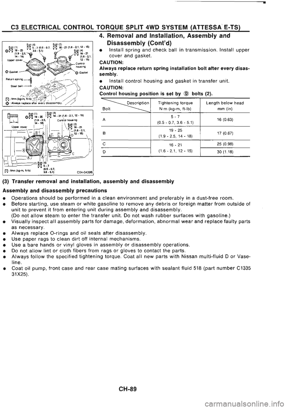 NISSAN GT-R 1989 Service Manual NISSAN GT-R 1989 Service Manual