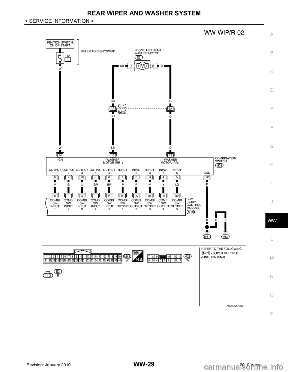 NISSAN LATIO 2010 Service Repair Manual REAR WIPER AND WASHER SYSTEMWW-29
< SERVICE INFORMATION >
C
DE
F
G H
I
J
L
M A
B
WW
N
O P
ABLWA0679GB
Revision: January 20102010 Versa NISSAN LATIO 2010 Service Repair Manual REAR WIPER AND WASHER SYSTEMWW-29
< SERVICE INFORMATION >
C
DE
F
G H
I
J
L
M A
B
WW
N
O P
ABLWA0679GB
Revision: January 20102010 Versa