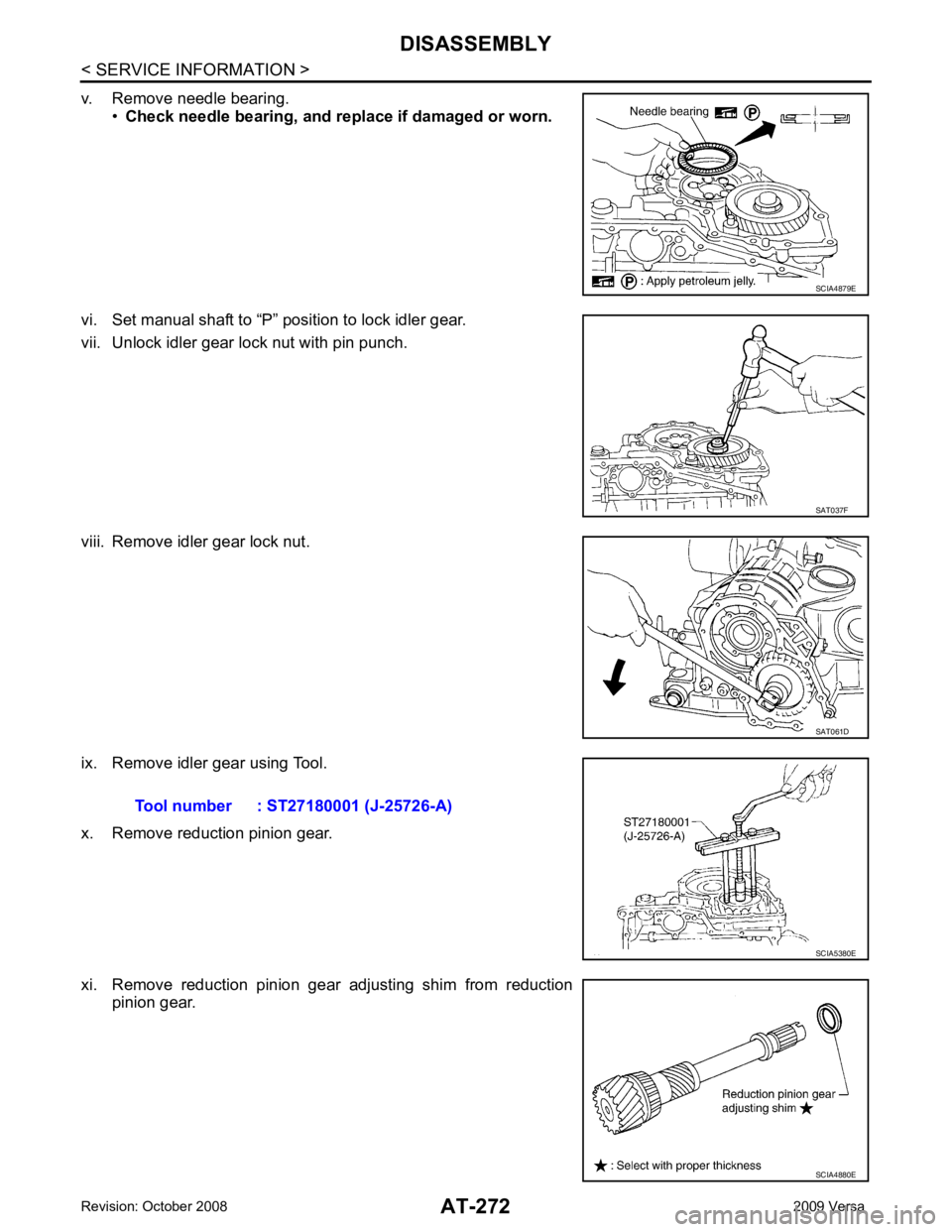 NISSAN LATIO 2009  Service Repair Manual SAT037F
SAT061D
SCIA4880E 