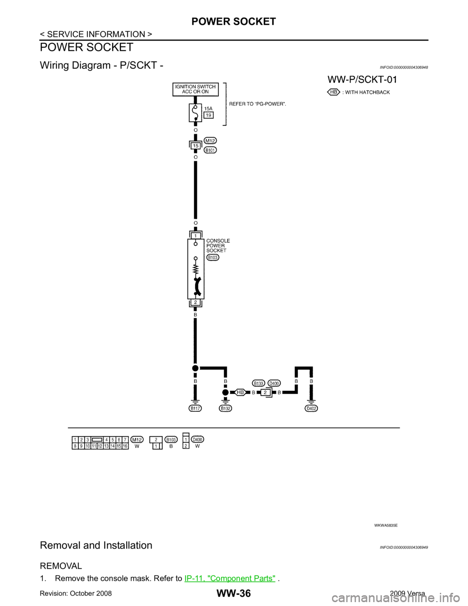 NISSAN LATIO 2009  Service Repair Manual Component Parts "  . 