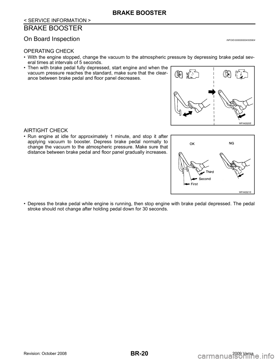 NISSAN LATIO 2009  Service Repair Manual WFIA0521E 