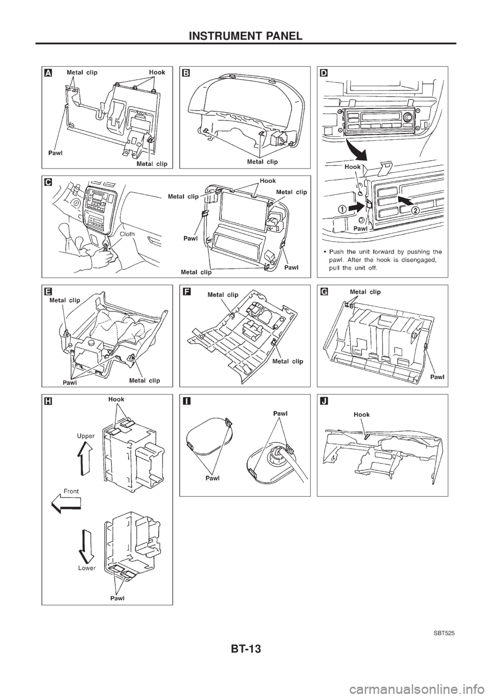 NISSAN PATROL 2006 Owners Manual SBT525
INSTRUMENT PANEL
BT-13 