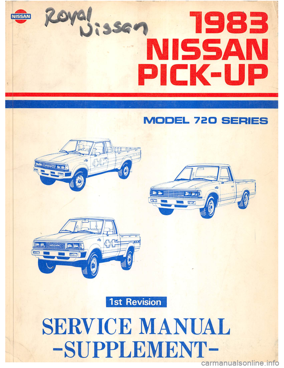 NISSAN PICK-UP 1983  Service Repair Manual Downloaded from www.Manualslib.com manuals search engine   