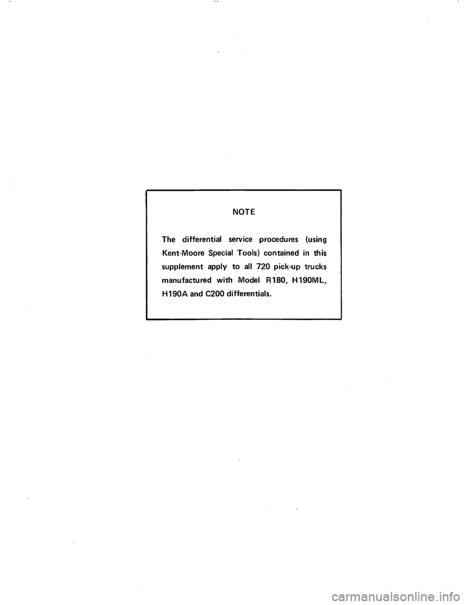 NISSAN PICK-UP 1983 Service Repair Manual Downloaded from www.Manualslib.com manuals search engine NISSAN PICK-UP 1983 Service Repair Manual Downloaded from www.Manualslib.com manuals search engine