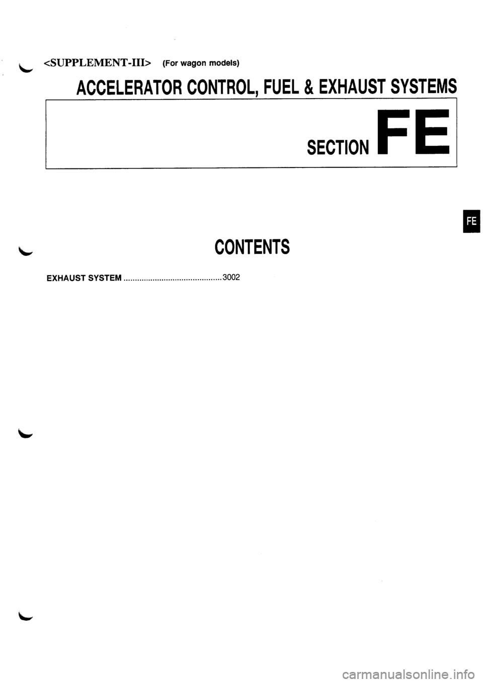 NISSAN PRIMERA 1998  Service Repair Manual 