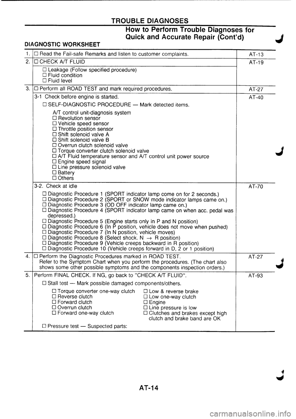 NISSAN PRIMERA 1998 Service Repair Manual NISSAN PRIMERA 1998 Service Repair Manual