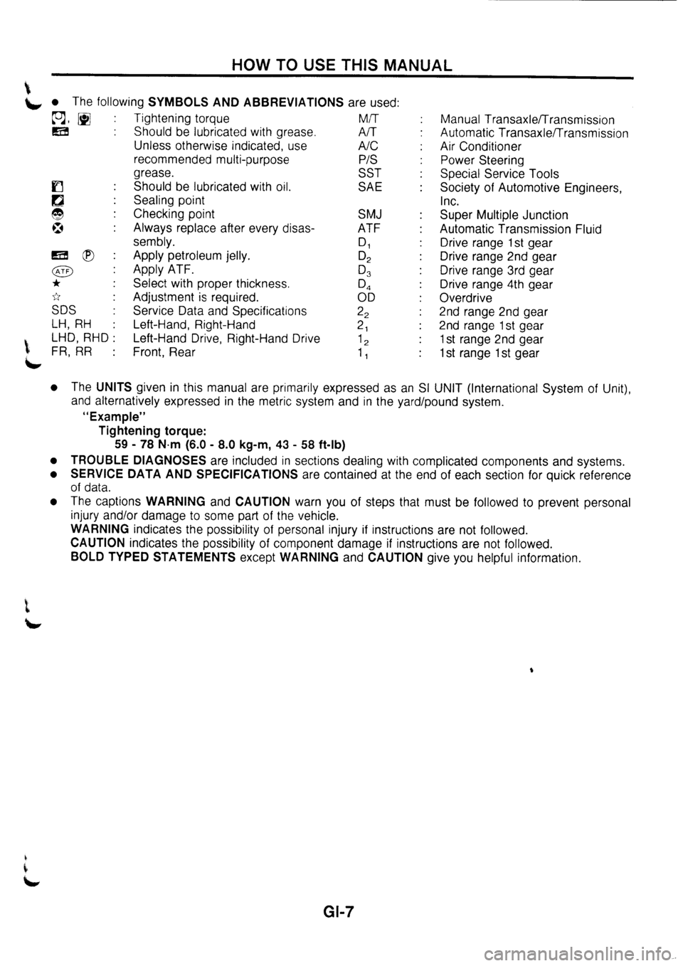 NISSAN PRIMERA 1998 Service User Guide NISSAN PRIMERA 1998 Service User Guide