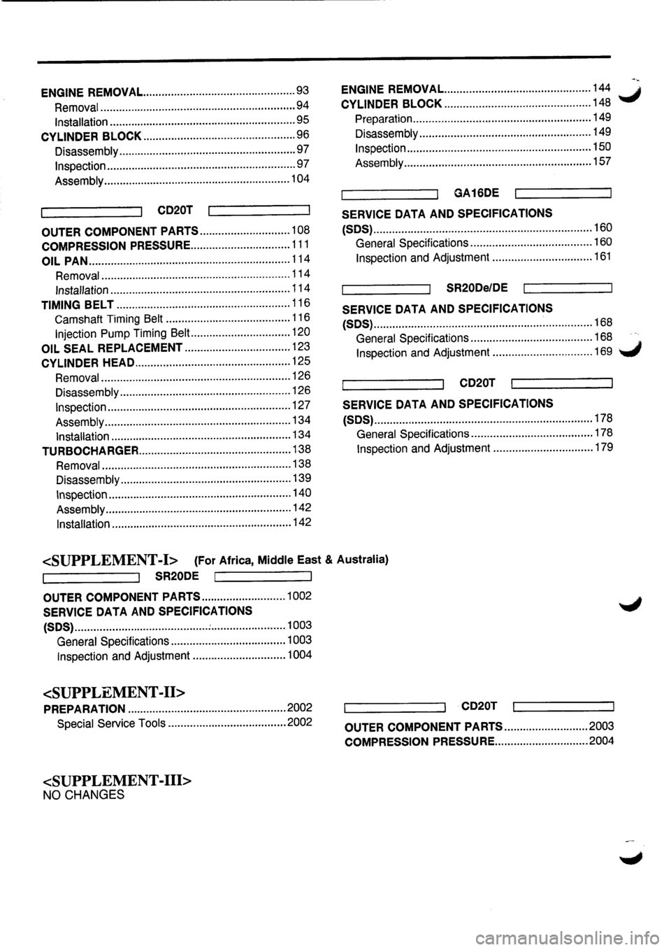 NISSAN PRIMERA 1998 Service Repair Manual NISSAN PRIMERA 1998 Service Repair Manual