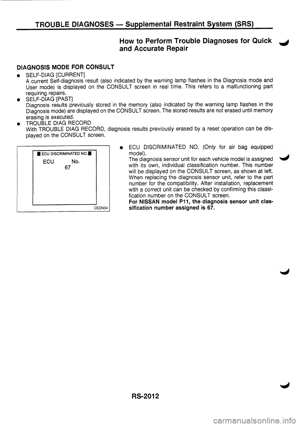 NISSAN PRIMERA 1998 Service Repair Manual NISSAN PRIMERA 1998 Service Repair Manual