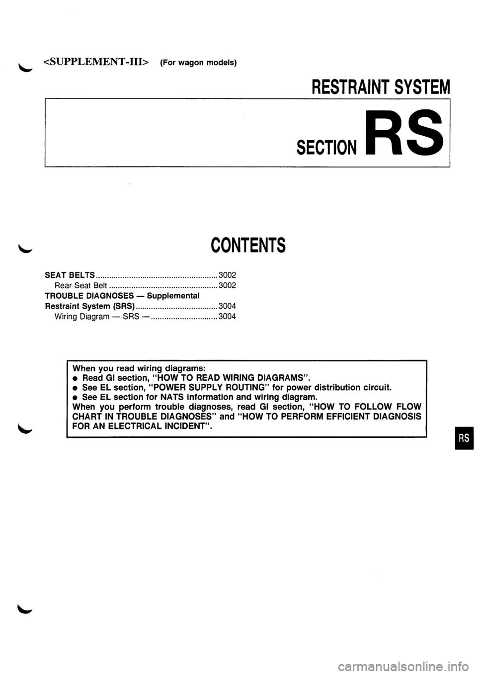 NISSAN PRIMERA 1998 Service Repair Manual NISSAN PRIMERA 1998 Service Repair Manual