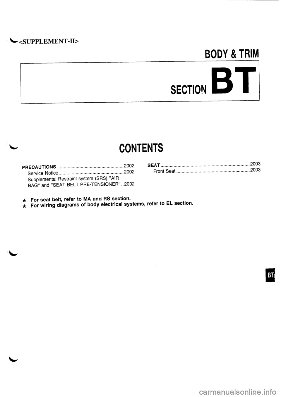 NISSAN PRIMERA 1998 Service Repair Manual NISSAN PRIMERA 1998 Service Repair Manual
