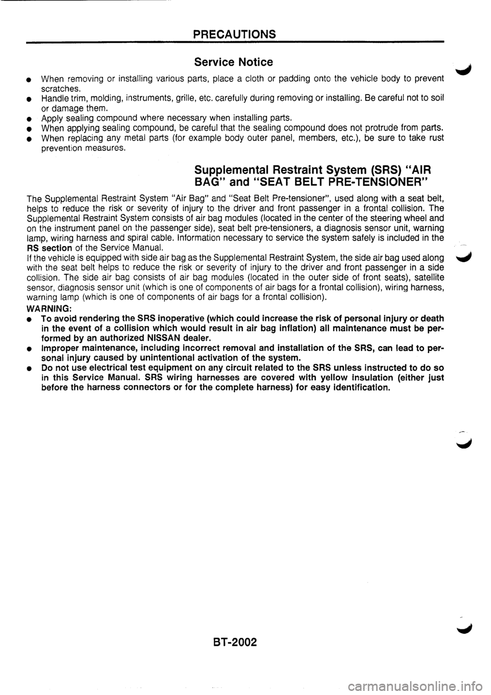 NISSAN PRIMERA 1998 Service Repair Manual NISSAN PRIMERA 1998 Service Repair Manual