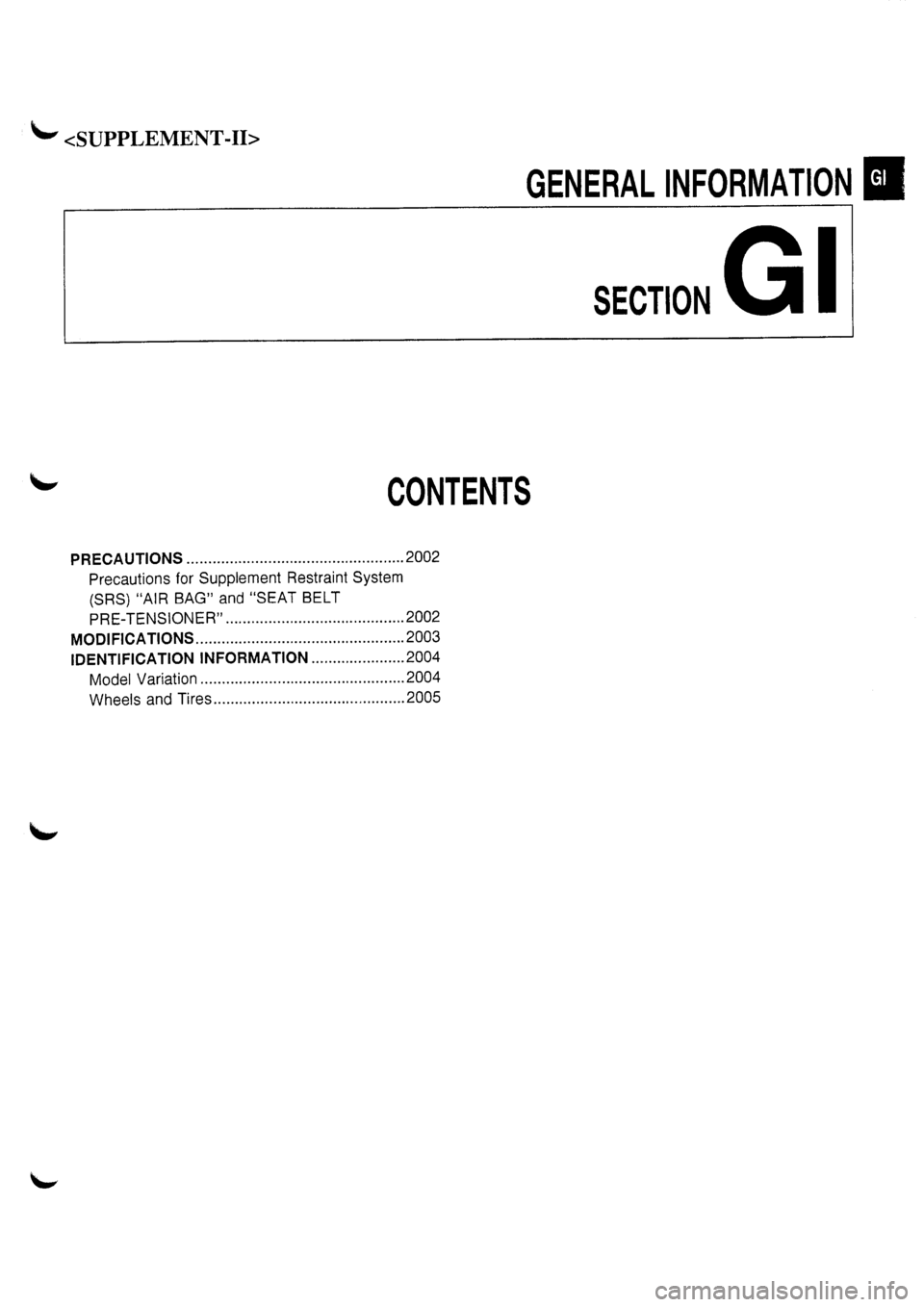 NISSAN PRIMERA 1998  Service Workshop Manual 